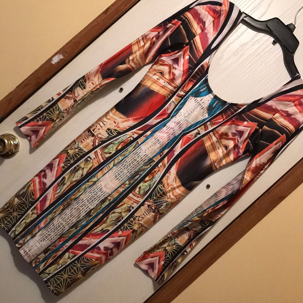 Multi colored long sleeve dress!